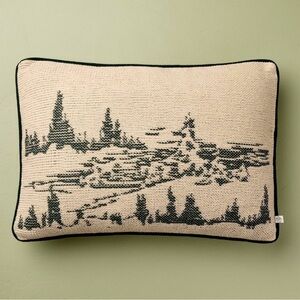 14” x 20” Snowy Icon Lumbar Pillow Cream - Hearth & Hand with Magnolia